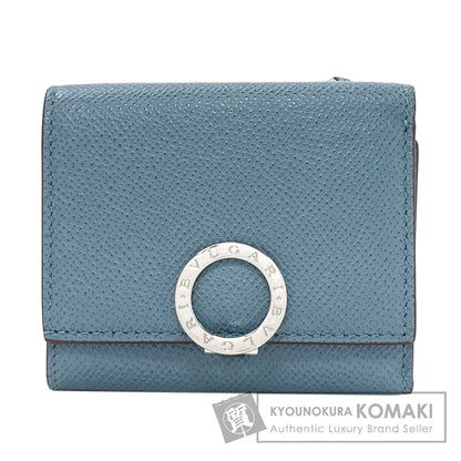BVLGARI logo Tri-fold wallet (with Coin Pocket) Leather Ladies [Used]