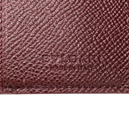 BVLGARI logo Tri-fold wallet (with Coin Pocket) Leather Ladies [Used]