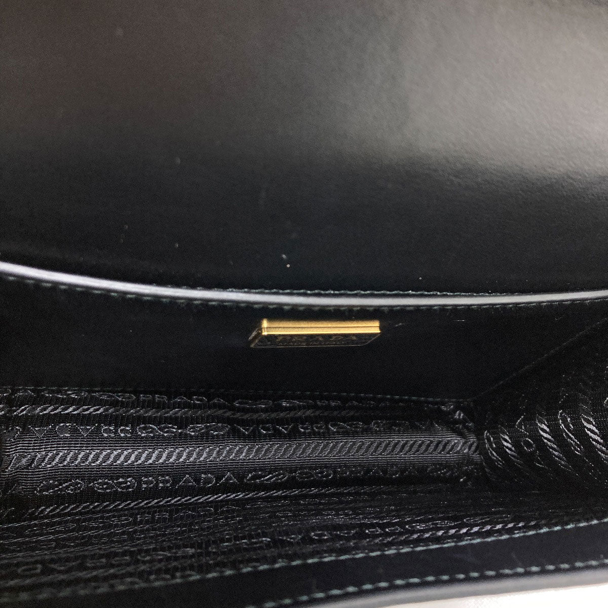 PRADA 1BD340 Logo Hardware Shoulder Bag Calf Ladies [Used]
