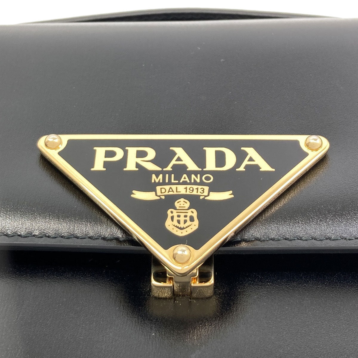 PRADA 1BD340 Logo Hardware Shoulder Bag Calf Ladies [Used]