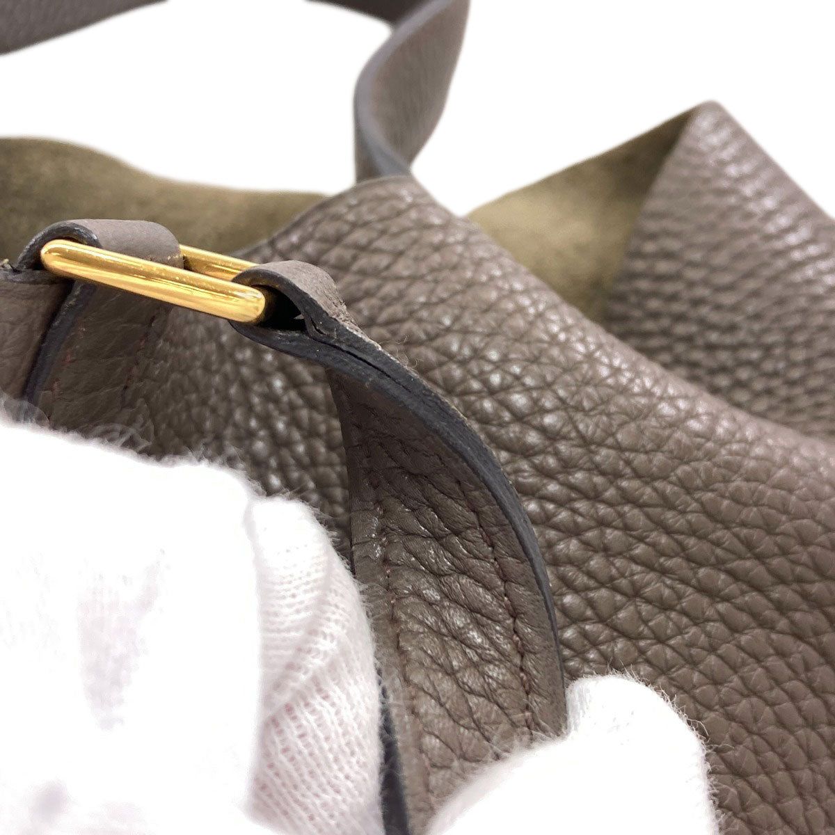 HERMES Picotin Lock MM GoldHardware Handbag Taurillon Clemence Ladies [Used]