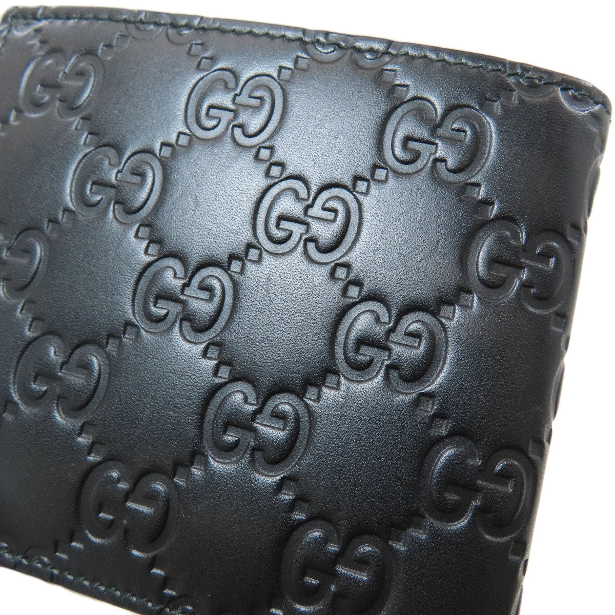 GUCCI 473922 GG signature guccissima Bifold Wallet with Coin Pocket Leather mens [Used]