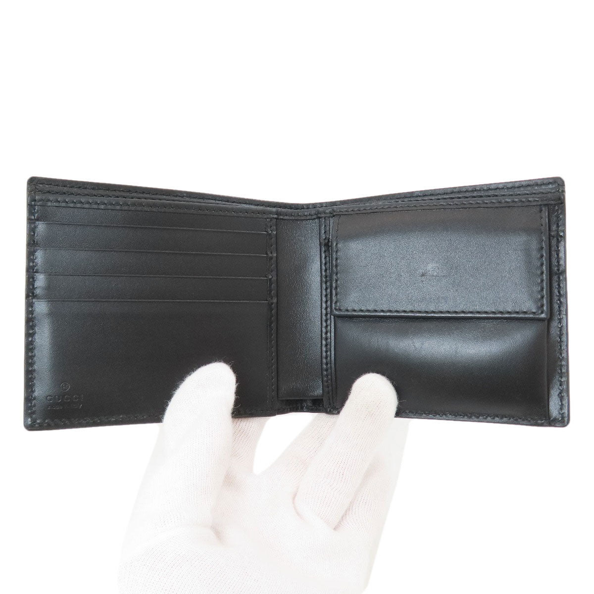 GUCCI 473922 GG signature guccissima Bifold Wallet with Coin Pocket Leather mens [Used]