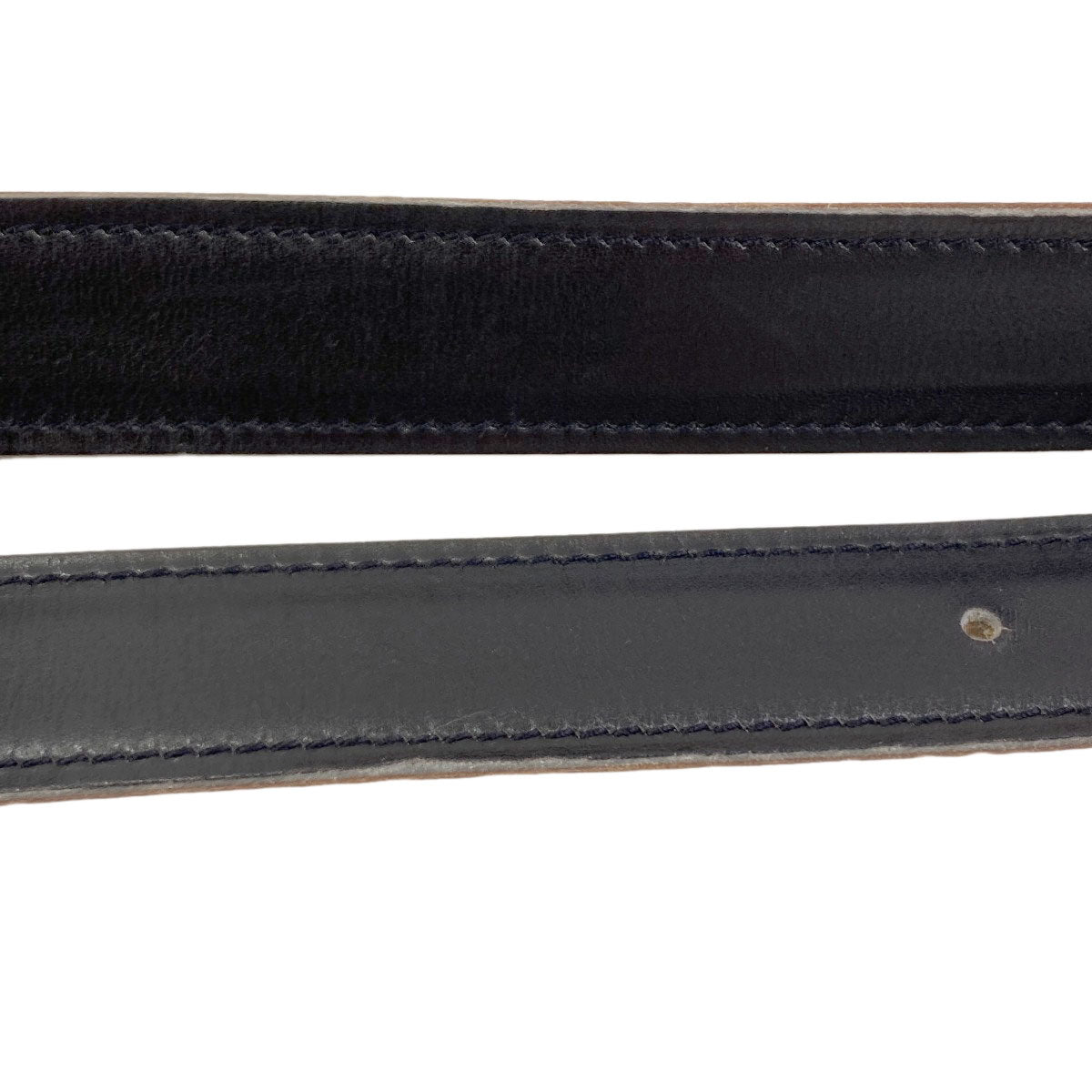 HERMES H-belt, reversible, SilverHardware belt Box calf Taurillon ClemenceLadies [Used]