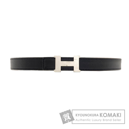 HERMES H-belt, reversible, SilverHardware belt Box calf Taurillon ClemenceLadies [Used]
