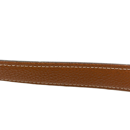 HERMES H-belt, reversible, SilverHardware belt Box calf Taurillon ClemenceLadies [Used]