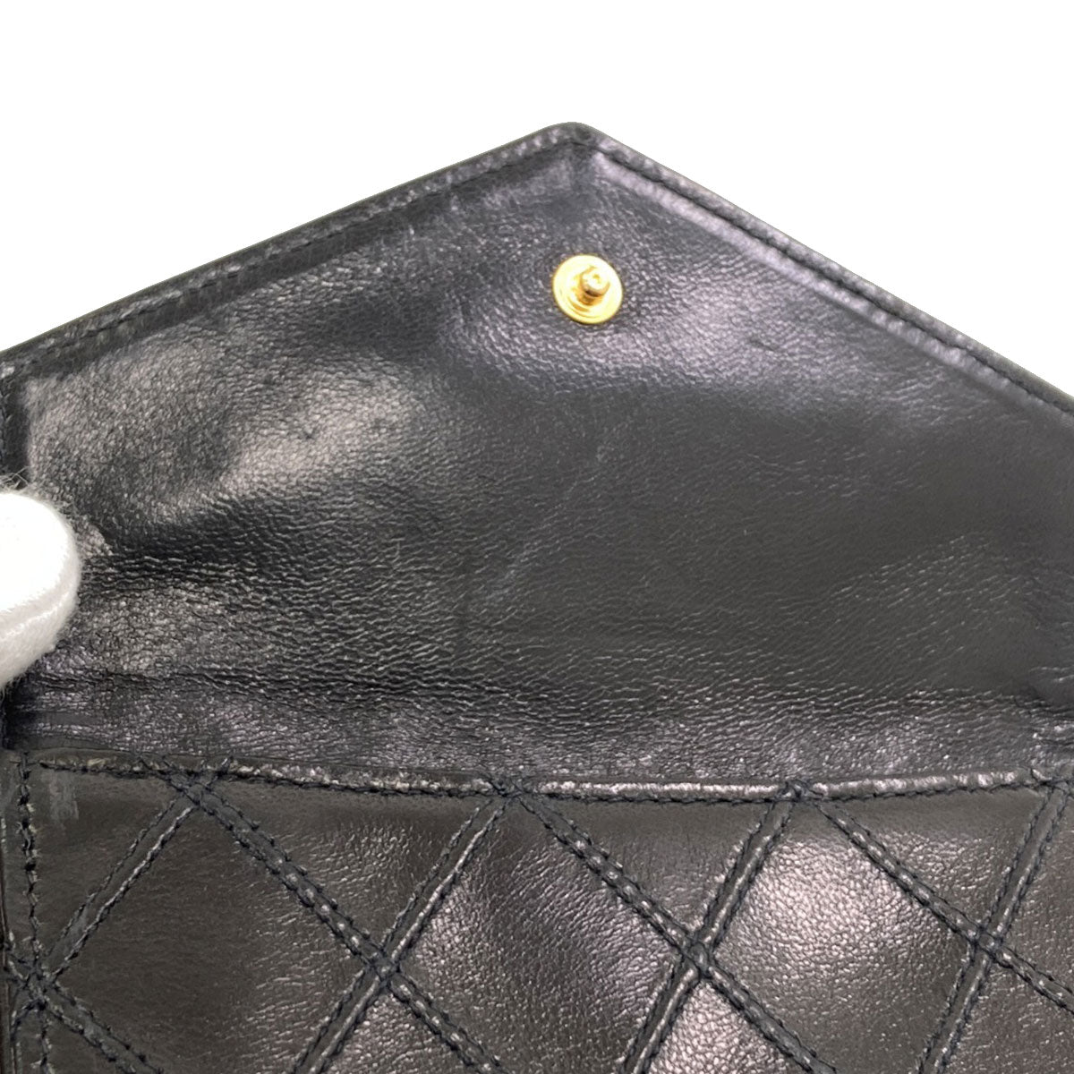 CHANEL Bicolore COCO Mark Gold Hardware Bifold Wallet with Coin Pocket Leather Ladies [Used]