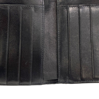 CHANEL Bicolore COCO Mark Gold Hardware Bifold Wallet with Coin Pocket Leather Ladies [Used]