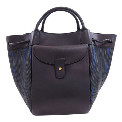 DELVAUX Stripe Handbag Calf Ladies [Used]