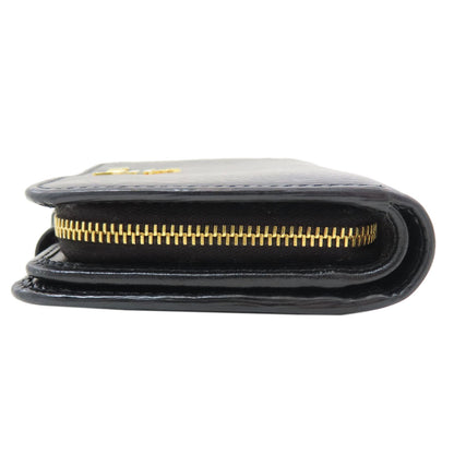 PRADA logo Bifold Wallet with Coin Pocket Safiano Ladies [Used]