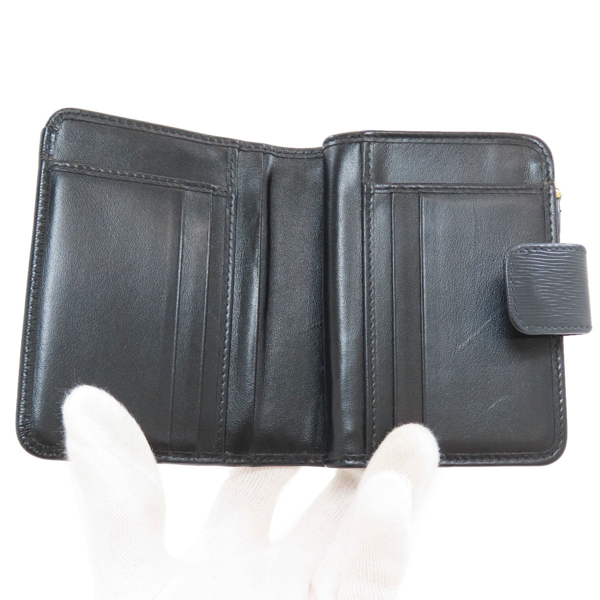 PRADA logo Bifold Wallet with Coin Pocket Safiano Ladies [Used]