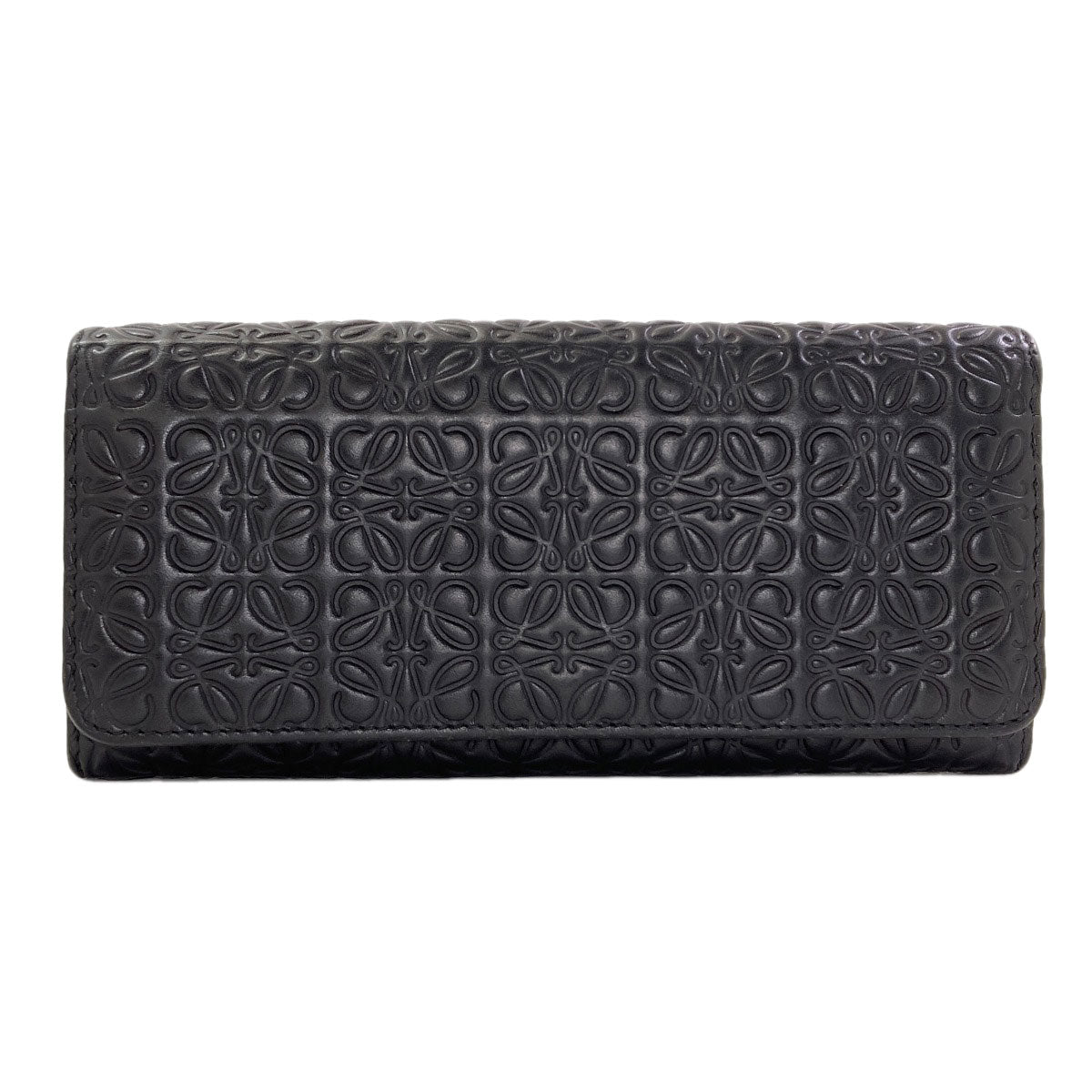LOEWE Repeat anagram Long wallet (with coin pocket) Leather Ladies [Used]