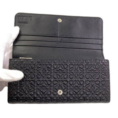 LOEWE Repeat anagram Long wallet (with coin pocket) Leather Ladies [Used]