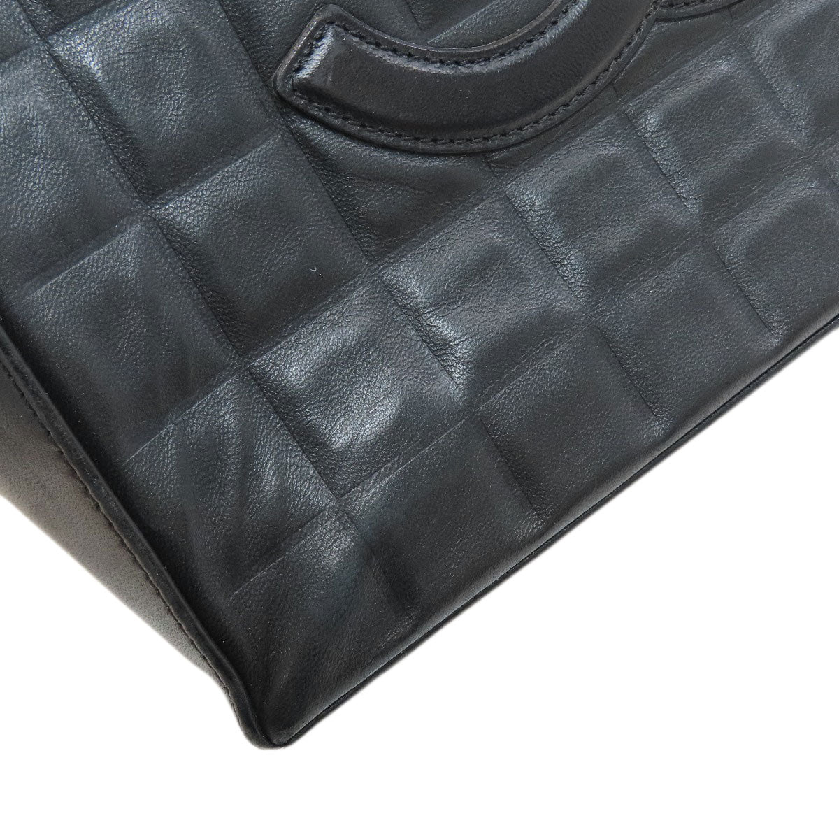 CHANEL Chocolate bar COCO Mark GoldHardware Tote Bag Lambskin Ladies [Used]