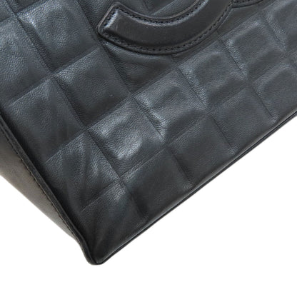 CHANEL Chocolate bar COCO Mark GoldHardware Tote Bag Lambskin Ladies [Used]