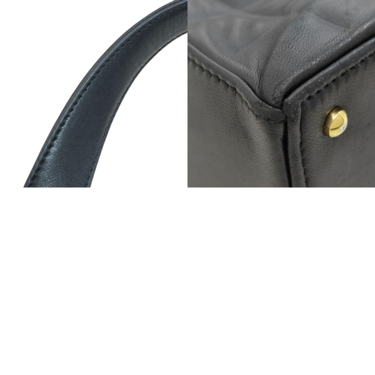 CHANEL Chocolate bar COCO Mark GoldHardware Tote Bag Lambskin Ladies [Used]