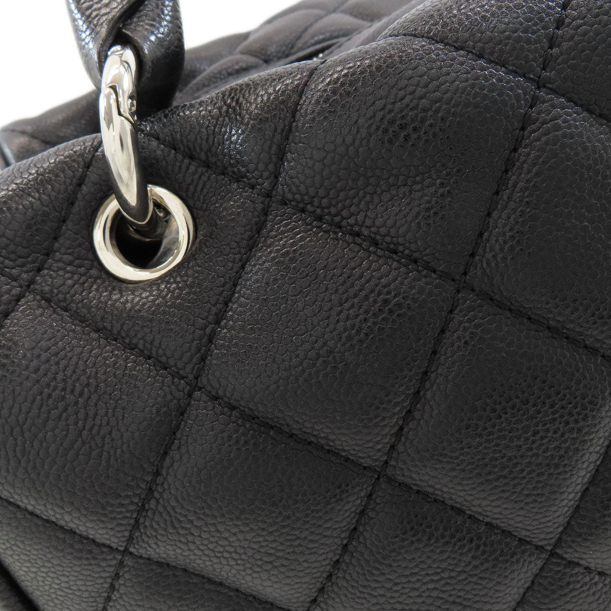 CHANEL Matelasse COCO Mark SilverHardware Tote Bag Soft Grained Calfskin Ladies [Used]