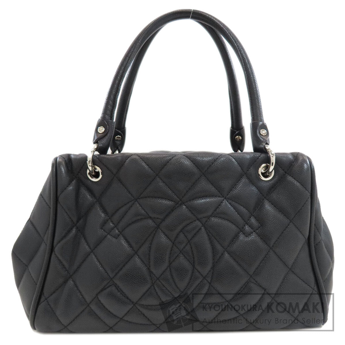 CHANEL Matelasse COCO Mark SilverHardware Tote Bag Soft Grained Calfskin Ladies [Used]