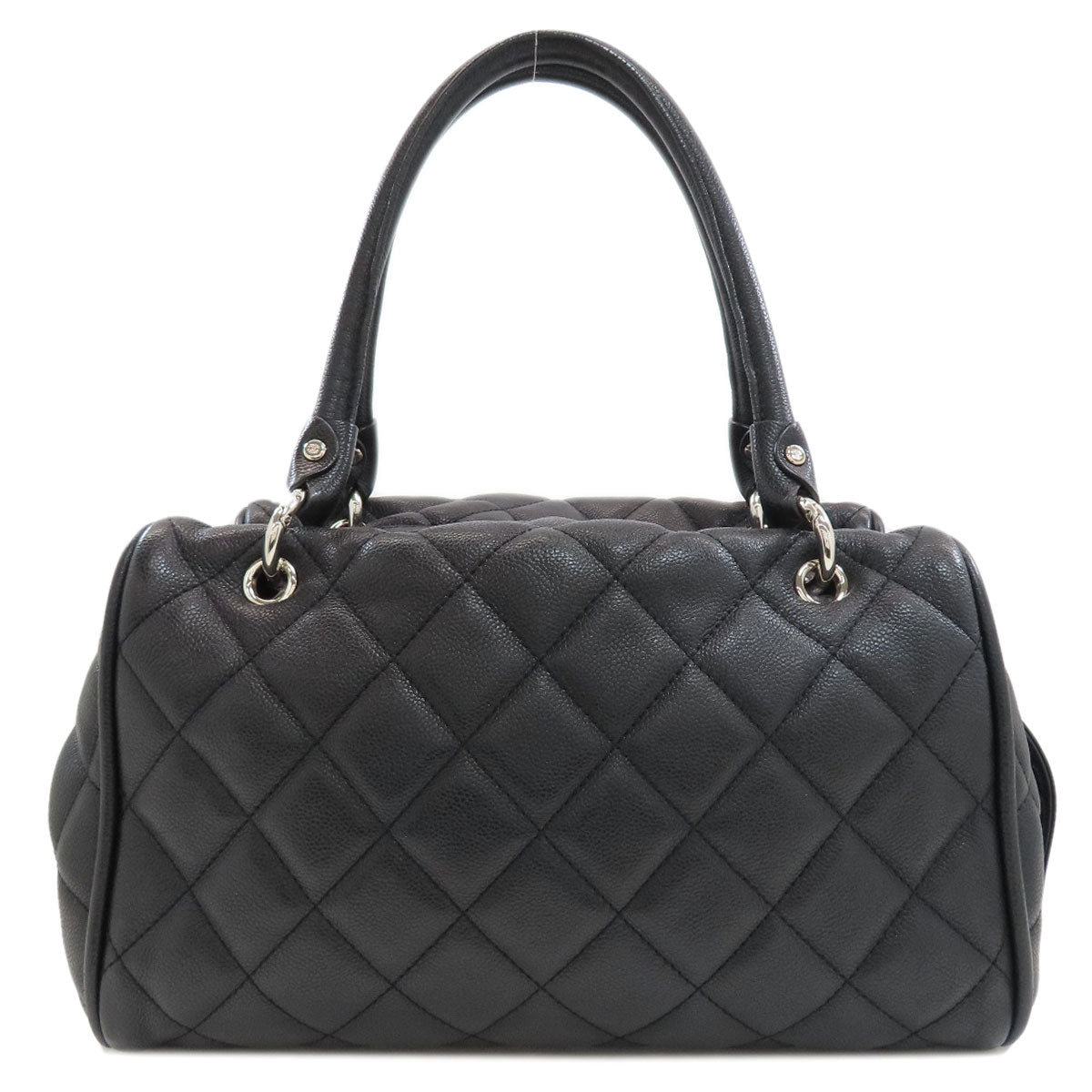 CHANEL Matelasse COCO Mark SilverHardware Tote Bag Soft Grained Calfskin Ladies [Used]