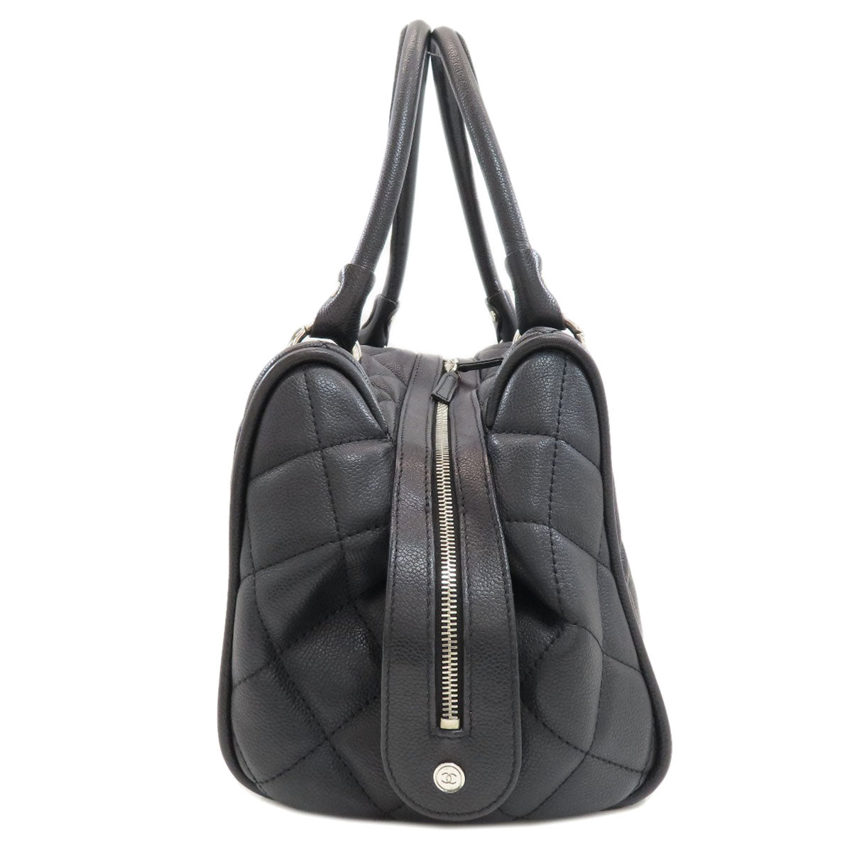 CHANEL Matelasse COCO Mark SilverHardware Tote Bag Soft Grained Calfskin Ladies [Used]