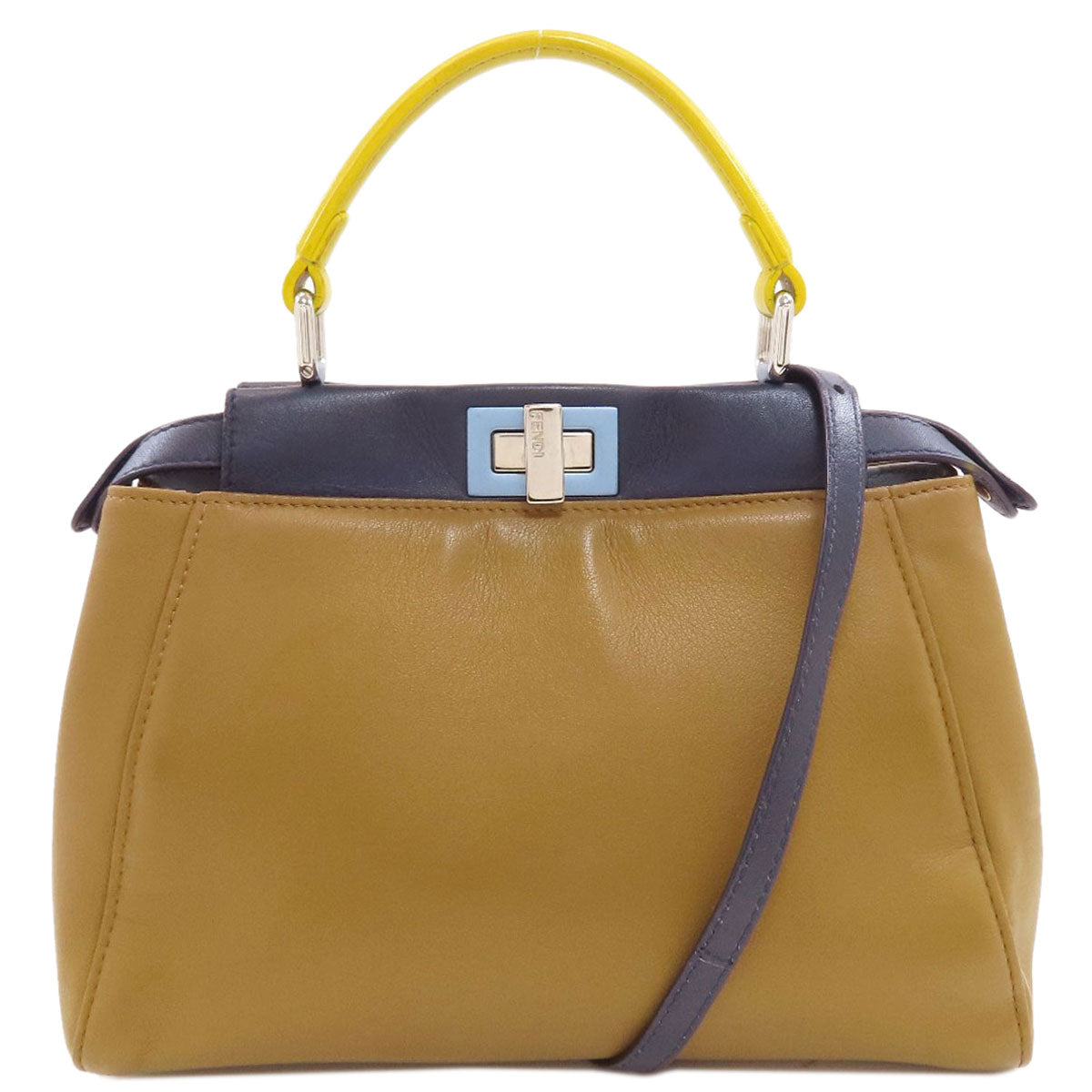 FENDI Peekaboo Mini 2WAY Handbag Calf Ladies [Used]