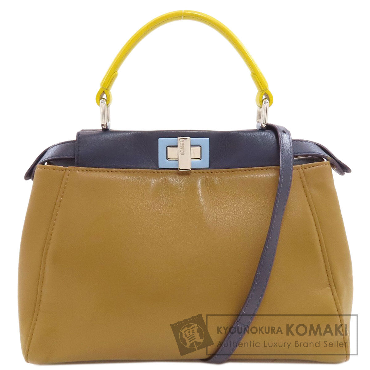 FENDI Peekaboo Mini 2WAY Handbag Calf Ladies [Used]