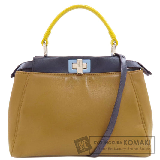 FENDI Peekaboo Mini 2WAY Handbag Calf Ladies [Used]