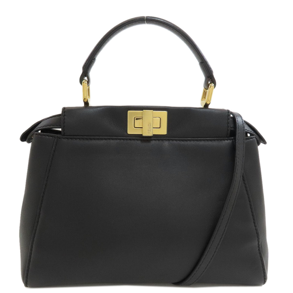 FENDI Peekaboo Mini 2WAY Handbag Calf Ladies [Used]