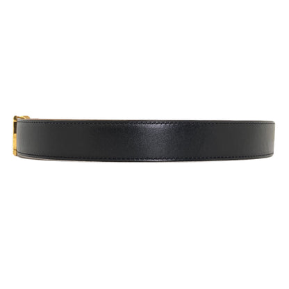 HERMES GoldHardware H-Belt Reversible belt Box calf Calfmens [Used]
