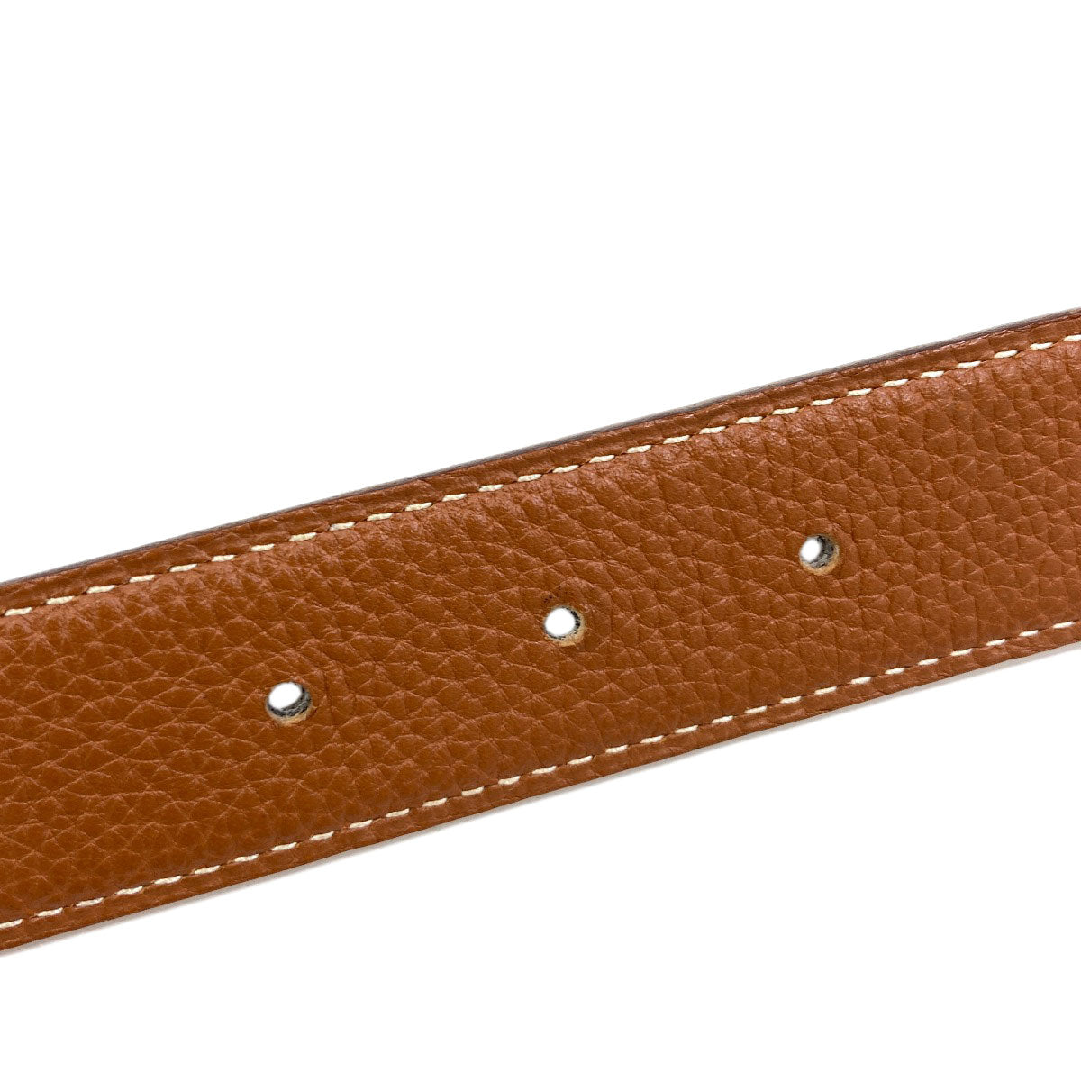 HERMES GoldHardware H-Belt Reversible belt Box calf Calfmens [Used]