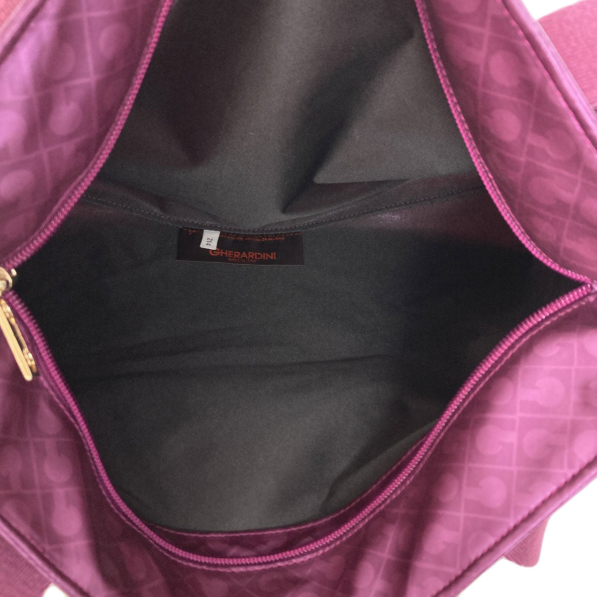 GHERARDINI Logo motif softy Tote Bag Polyester Polyurethane coatingLadies [Used]
