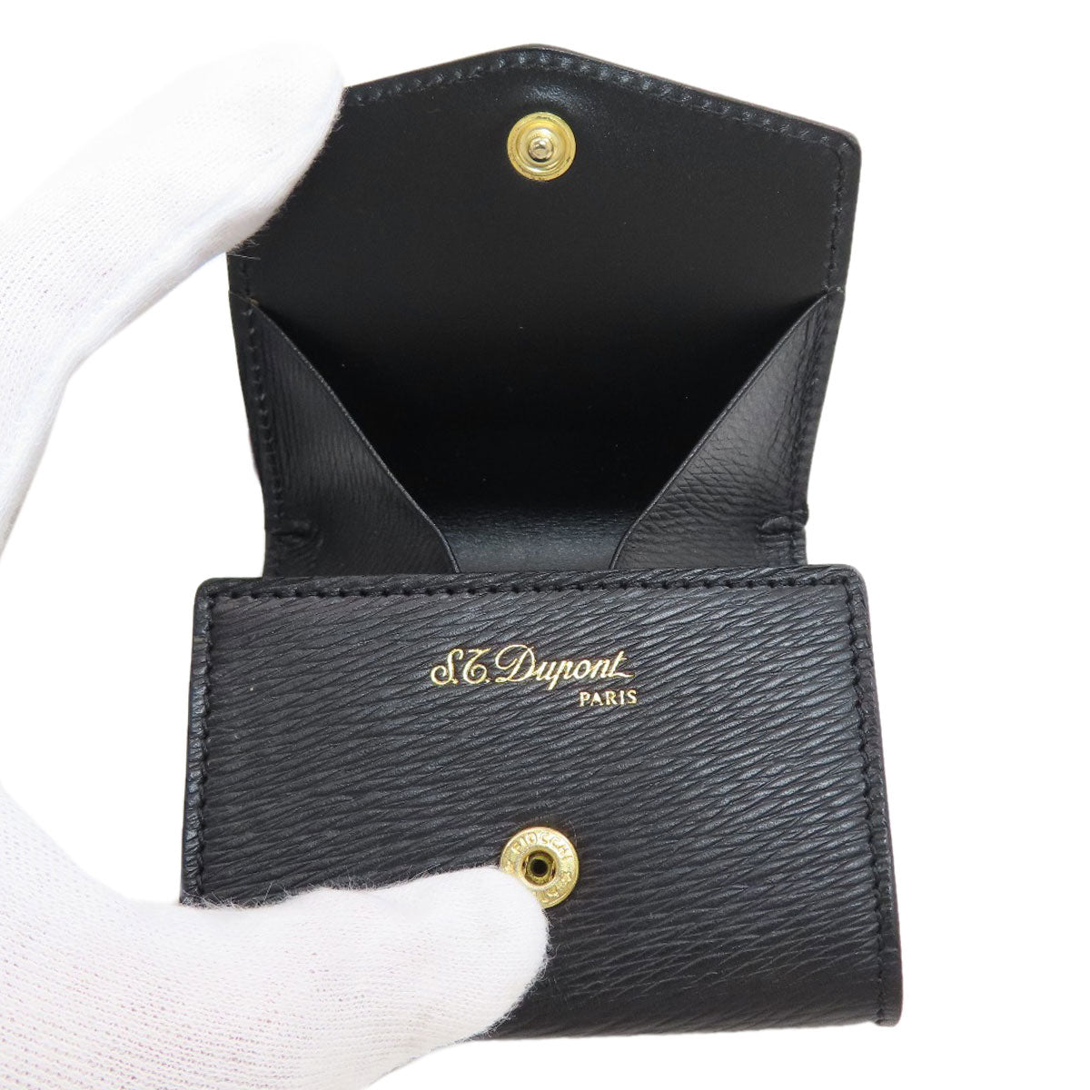 SELECT GOODS ST Dupont coin purse Leather Ladies [Used]