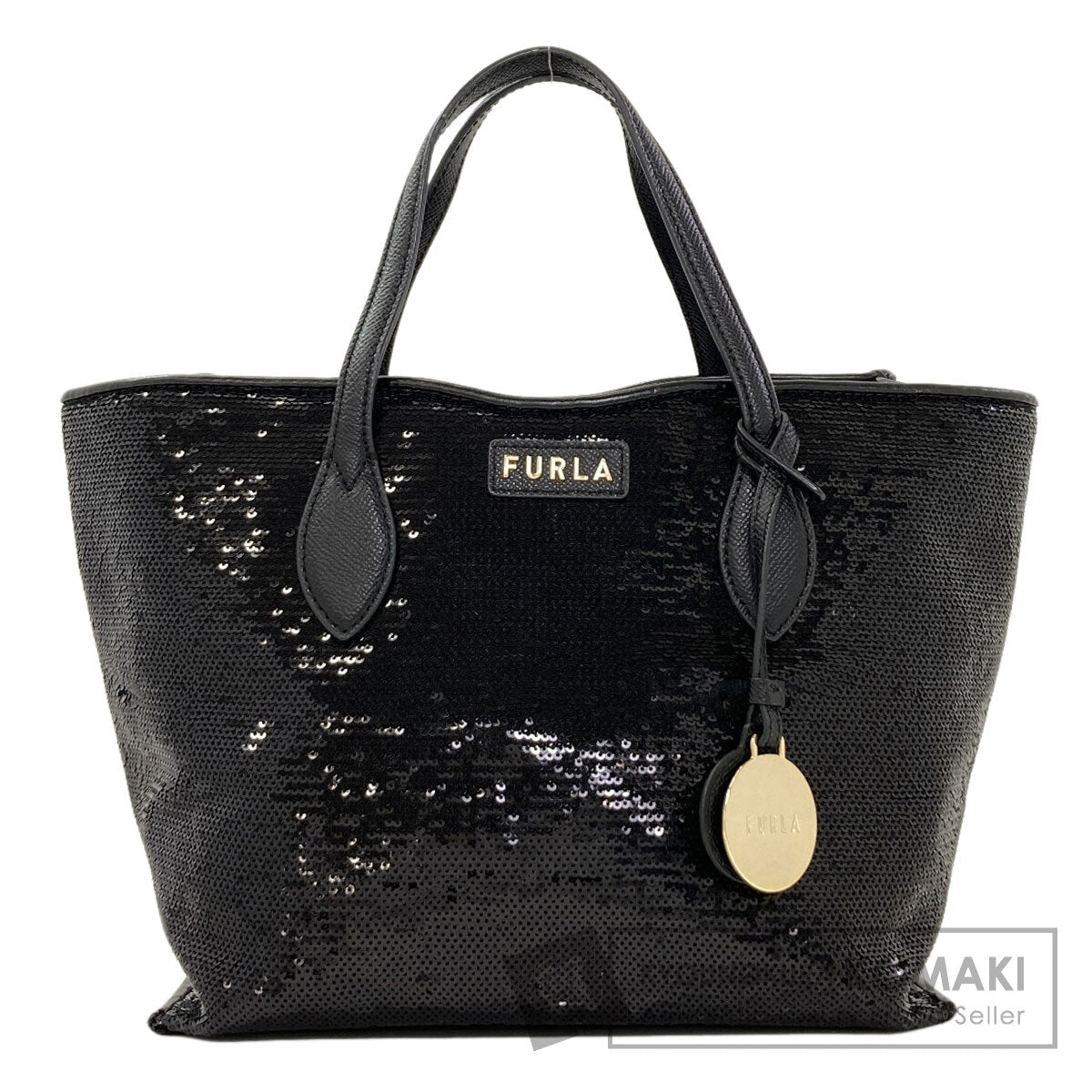 Furla Spangle Gills Handbag Spangle LeatherLadies [Used]