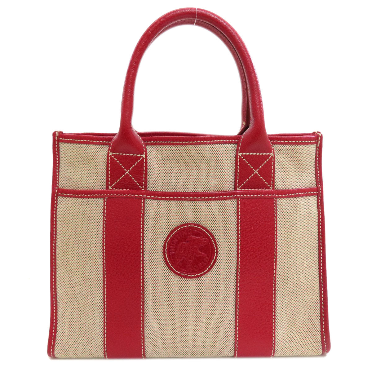 HUNTING WORLD logo Handbag Canvas Ladies [Used]