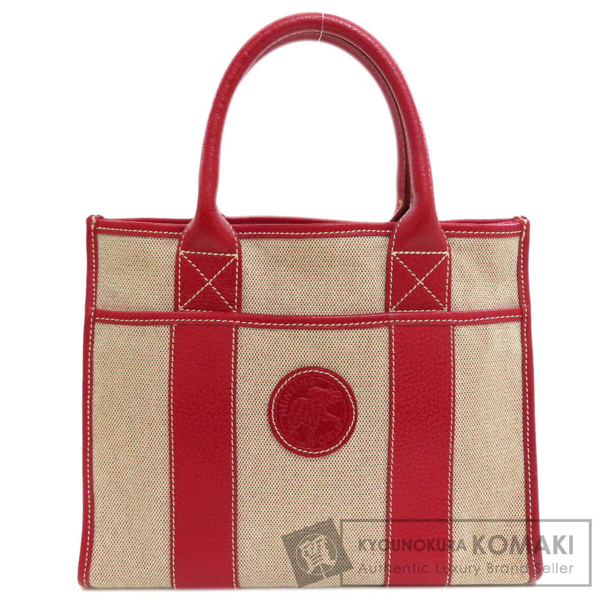 HUNTING WORLD logo Handbag Canvas Ladies [Used]