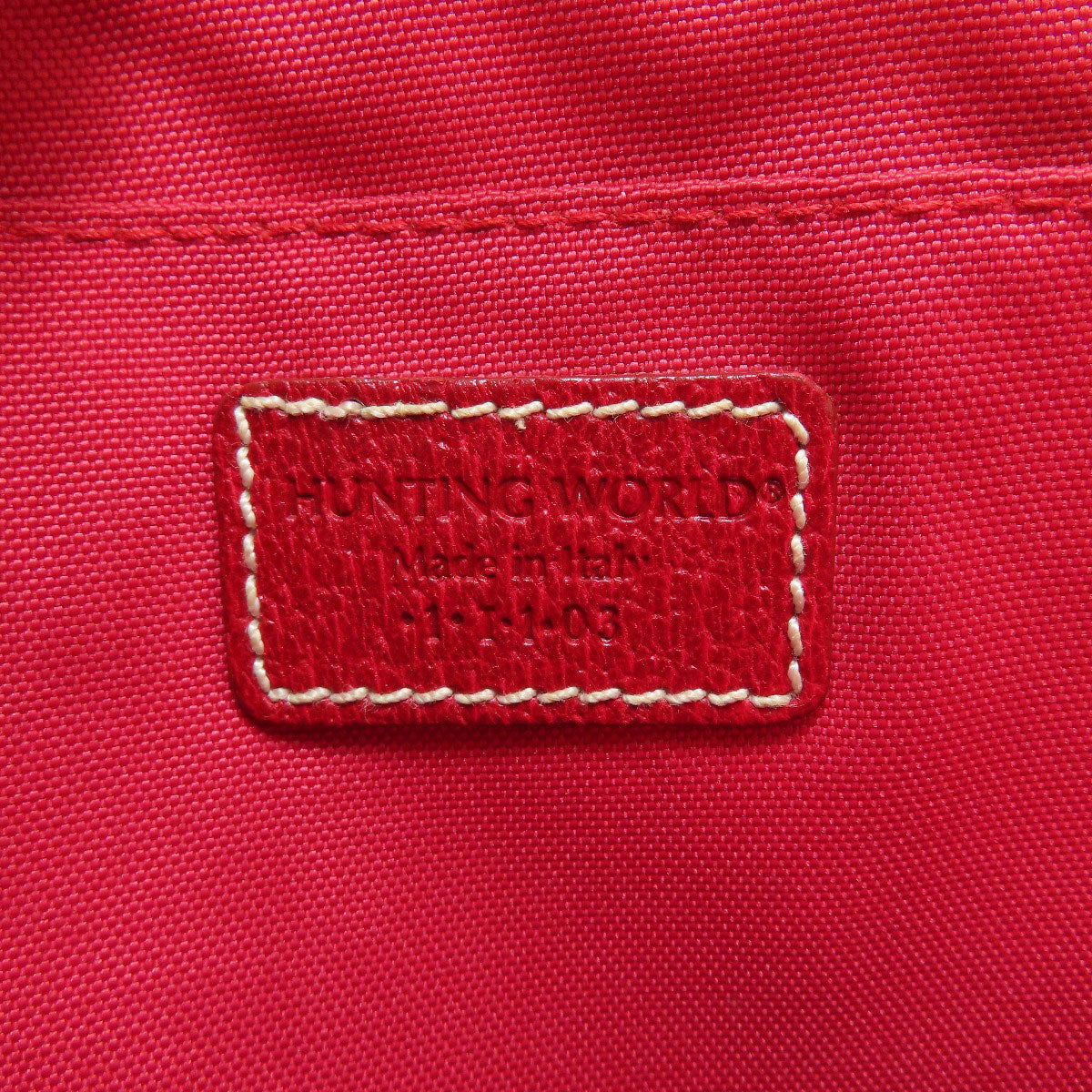 HUNTING WORLD logo Handbag Canvas Ladies [Used]
