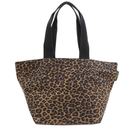 Herve Chapelier Boat-shaped tote bag in leopard print Tote Bag Nylon Ladies [Used]