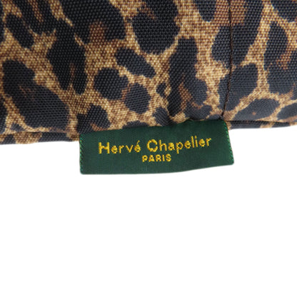 Herve Chapelier Boat-shaped tote bag in leopard print Tote Bag Nylon Ladies [Used]