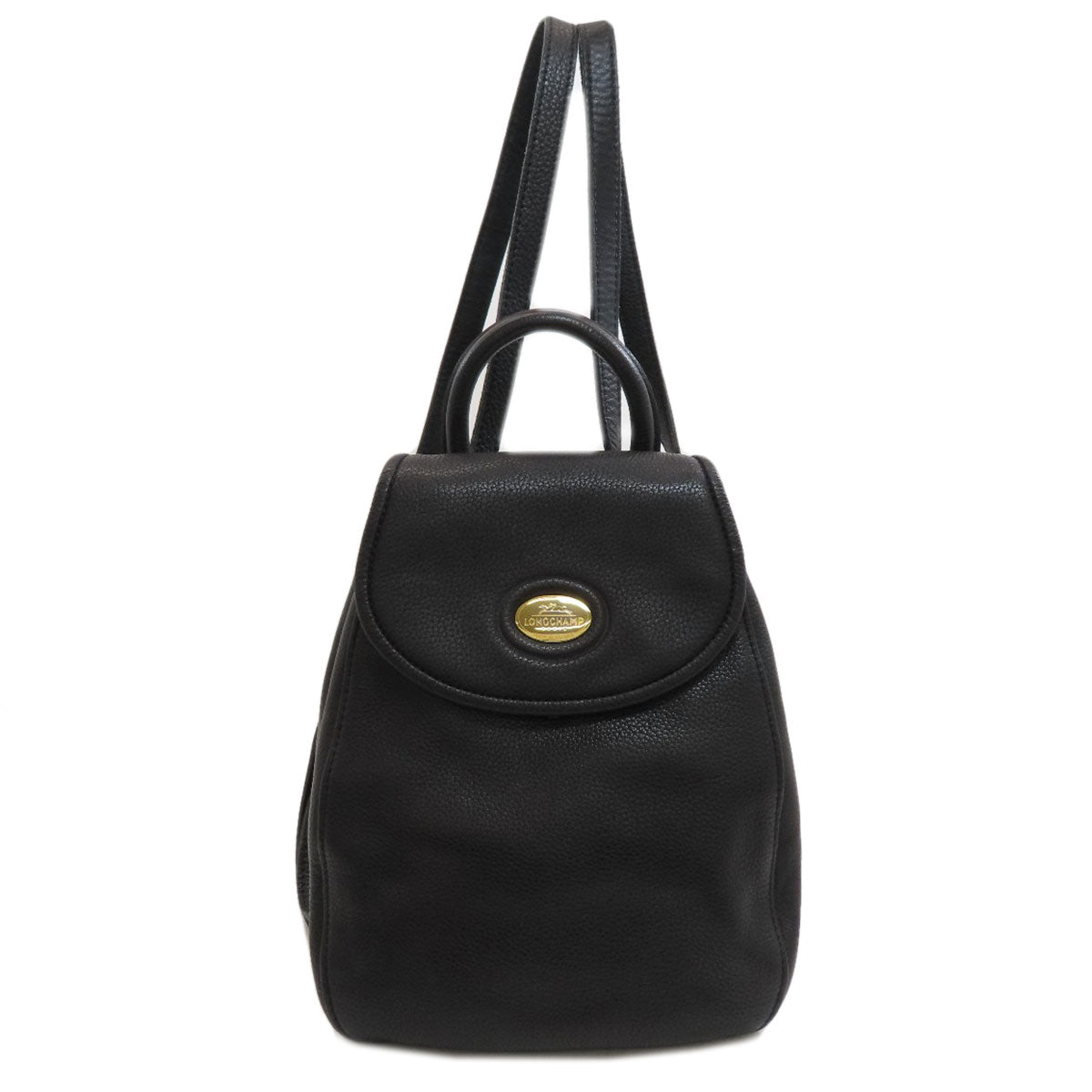 Longchamp logo Backpack Â· Daypack Leather Ladies [Used]