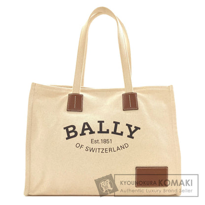 BALLY logo Tote Bag Canvas Ladies [Used]