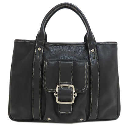 Longchamp logo Handbag Leather Ladies [Used]