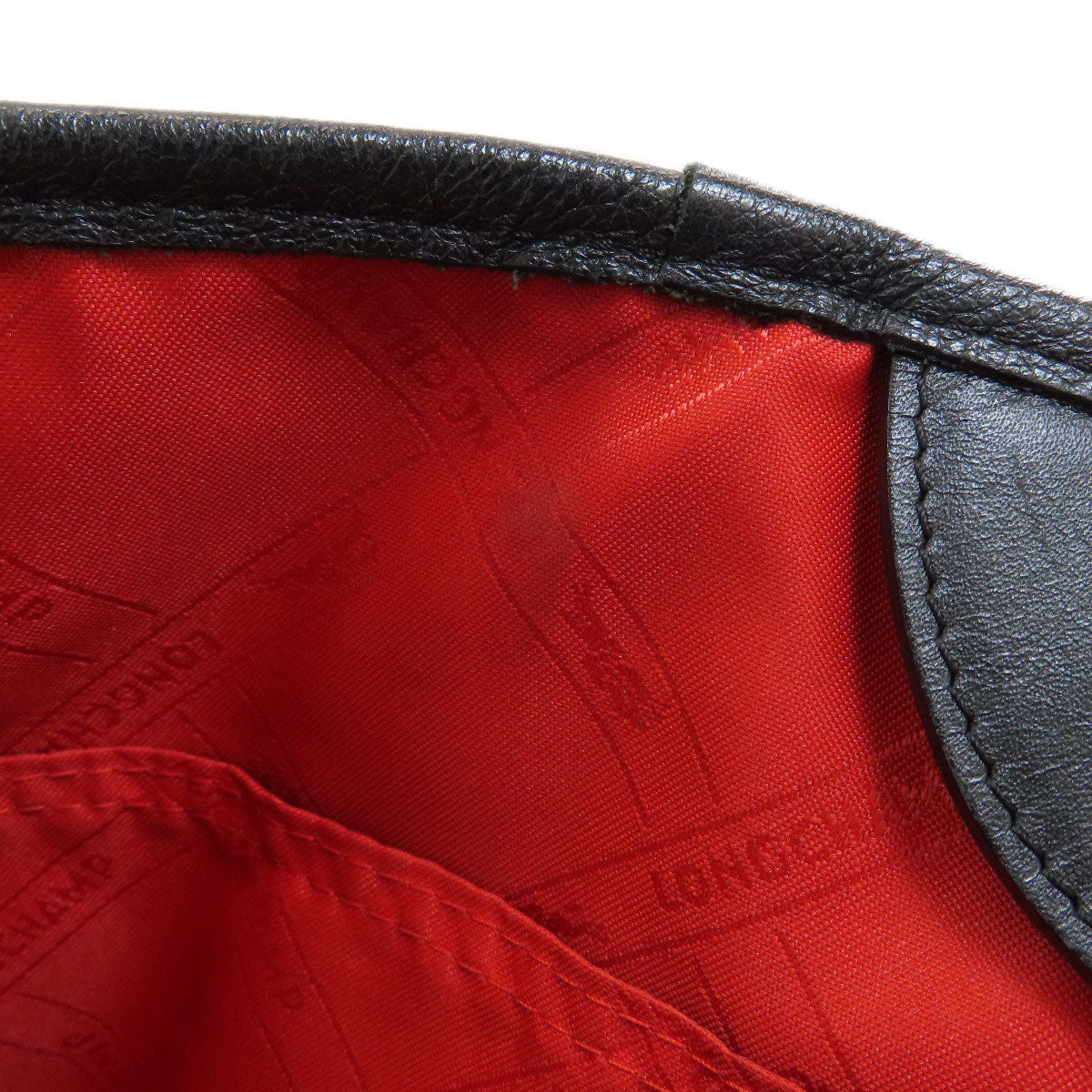 Longchamp logo Handbag Leather Ladies [Used]