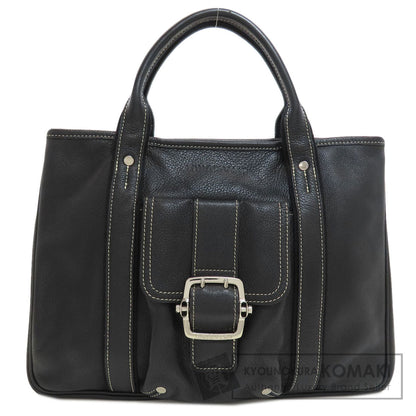 Longchamp logo Handbag Leather Ladies [Used]