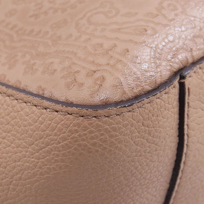 ETRO Paisley pattern embossing Tote Bag Leather Ladies [Used]