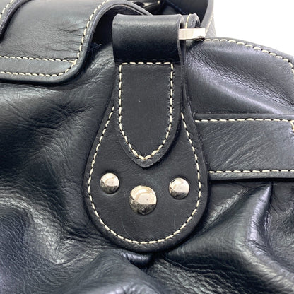 Longchamp logo Tote Bag Leather Ladies [Used]