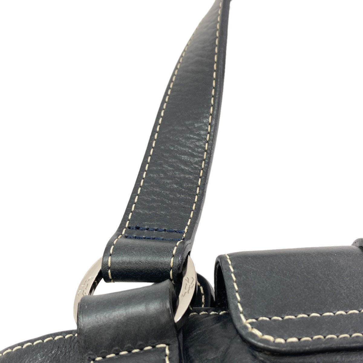 Longchamp logo Tote Bag Leather Ladies [Used]