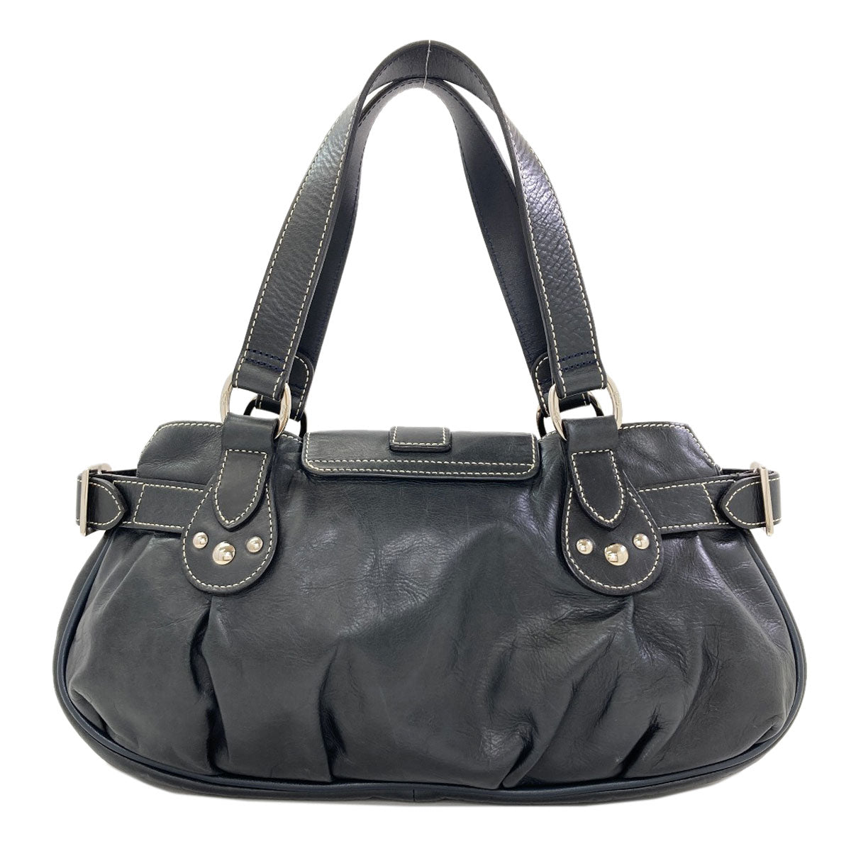 Longchamp logo Tote Bag Leather Ladies [Used]