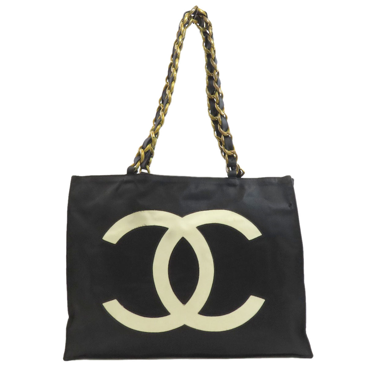 CHANEL COCO Mark GoldHardware Tote Bag Nylon Ladies [Used]