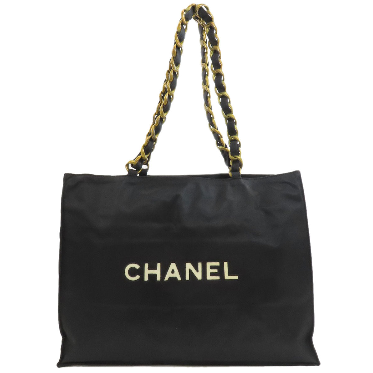 CHANEL COCO Mark GoldHardware Tote Bag Nylon Ladies [Used]