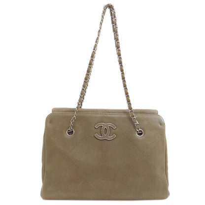 CHANEL Chain bag COCO Mark Silver Hardware Tote Bag Calf Ladies [Used]